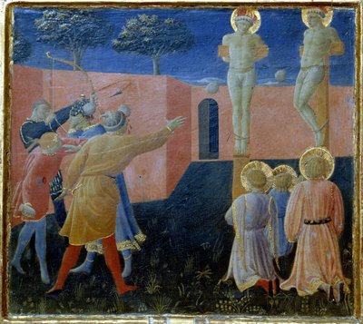 Crocifissione e lapidazione di San Cosma da Fra Angelico
