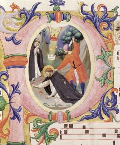 Messale 558 f.68v Iniziale istoriata 