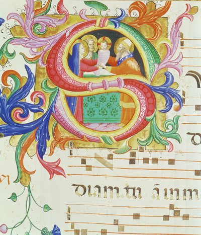 Messale 558 f.73v Iniziale istoriata 