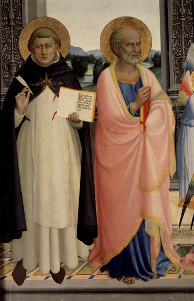 Polittico di San Domenico che rappresenta una madonna con bambino e santi da Fra Angelico
