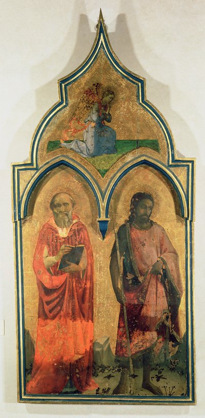 SS. Girolamo e Giovanni Battista, pannello laterale da La Madonna e il Bambino con la Santissima Trinità Tabernacolo, c.1430 da Fra Angelico
