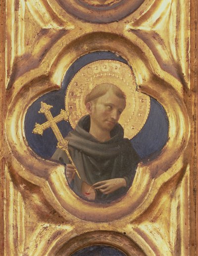 Pala di Santa Trinita (dettaglio della testa di San Francesco) da Fra Angelico
