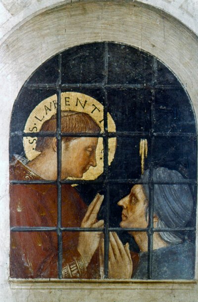 San Lorenzo converte il suo carceriere, inizio XV secolo da Fra Angelico