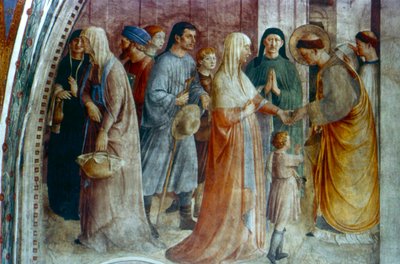 San Stefano distribuisce elemosine da Fra Angelico