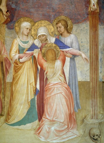 La Crocifissione, (dettaglio della Vergine e degli assistenti) da Fra Angelico