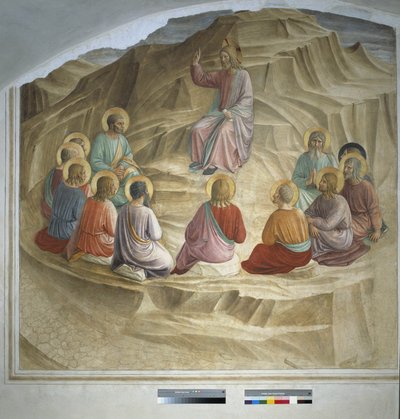 Il sermone sulla montagna: Cristo parla agli apostoli, 1438 da Fra Angelico