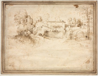Cascina sul pendio di una collina, c. 1508 da Fra Bartolommeo