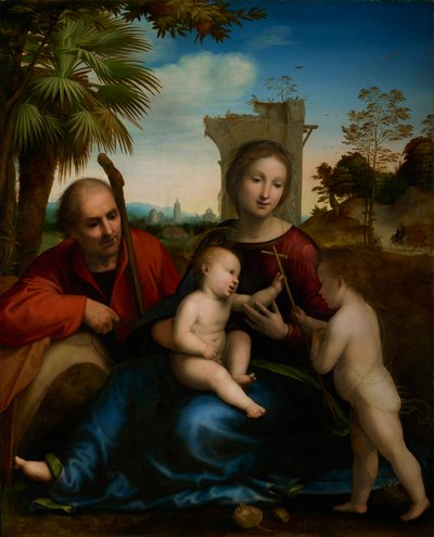 Il riposo durante la fuga in Egitto con San Giovanni Battista, c.1509 da Fra Bartolommeo
