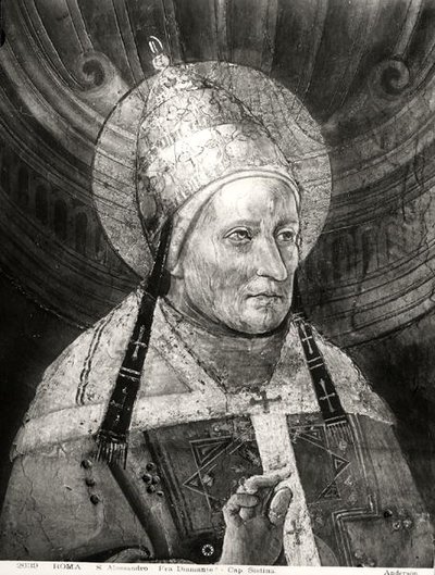 Alessandro I (d.115) dalla Cappella Sistina da Fra Diamante