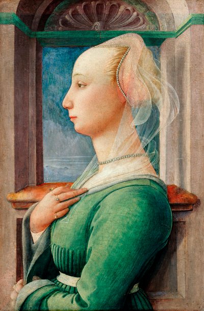 Ritratto di profilo di una giovane donna da Fra Filippo Lippi