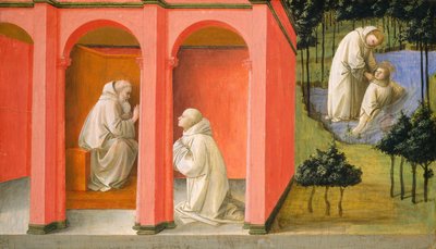 San Benedetto ordina a San Mauro di salvare San Placido da Fra Filippo Lippi