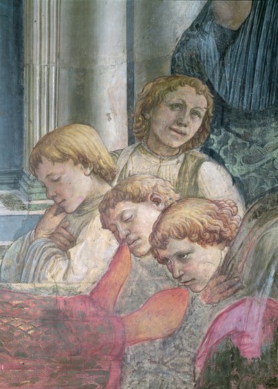 La celebrazione delle reliquie di Santo Stefano (dettaglio dei coristi) da Fra Filippo Lippi