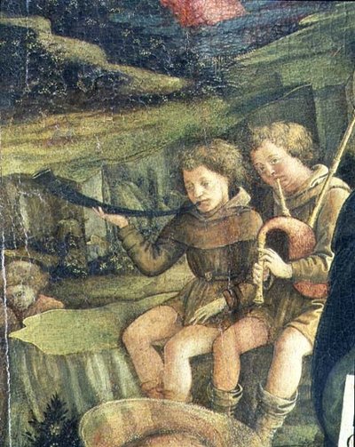 Due pastori musicali (dettaglio) da Fra Filippo Lippi