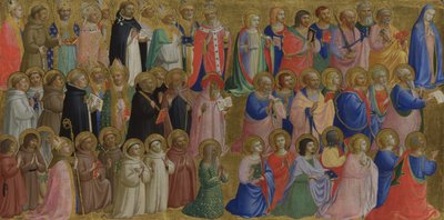 La Vergine Maria con gli Apostoli e altri santi Pannello dall