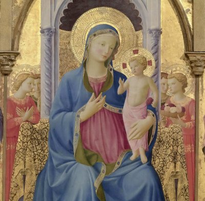 La Vergine con il Bambino. Polittico di Cortona (dettaglio del pannello centrale), ca. 1437 da Fra Giovanni Angelico da Fiesole