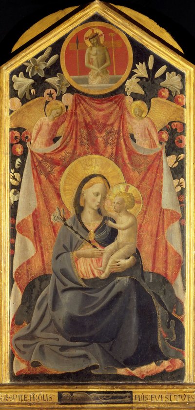 La Vergine e il Bambino con due angeli da Fra Giovanni Angelico da Fiesole