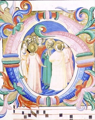 Messale 558 f.41v Iniziale istoriata 
