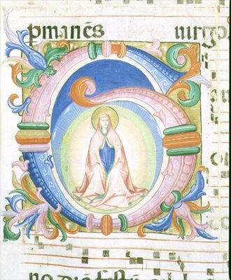 Messale 558 f.92 Iniziale istoriata 