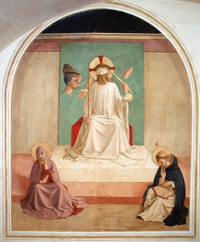 Cristo deriso alla presenza della Vergine e di San Domenico da Fra school of Angelico