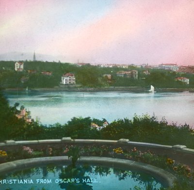 Vista da Oscarshall, Christiania, Oslo, Norvegia, fine XIX-inizio XX secolo da Fradelle and Young