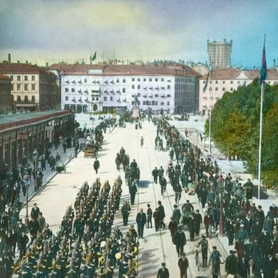 Vista dal Palazzo, Stoccolma, Svezia, fine XIX-inizio XX secolo da Fradelle and Young