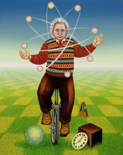 Einstein che gioca con il tempo, 2000 da Frances Broomfield