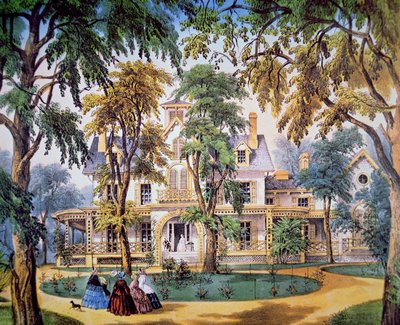 Casa di un piantatore, c.1858 da Frances Flora Bond (c.1812 76) Palmer
