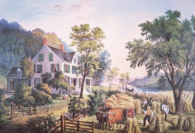Scena di fattoria americana da Frances Flora Bond (c.1812 76) Palmer