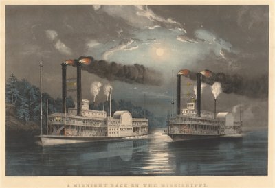 Una Corsa di Mezzanotte sul Mississippi da Frances Flora Bond Palmer