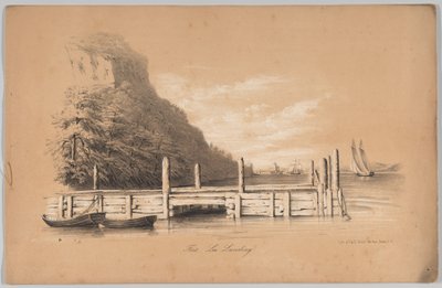 Fort Lee Landing, in: The New York Drawing Book, 1847 da Frances Flora Bond Palmer