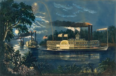 Curva sul Mississippi - Il Saluto di Addio, 1866 da Frances Flora Bond Palmer