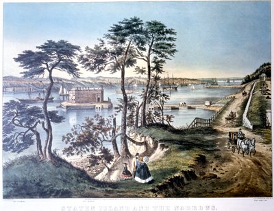 Staten Island e i Narrows, New York, USA, c1834-c1876 da Frances Flora Bond Palmer