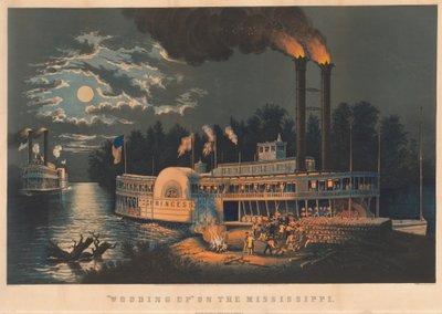 "Wooding Up" sul Mississippi da Frances Flora Bond Palmer
