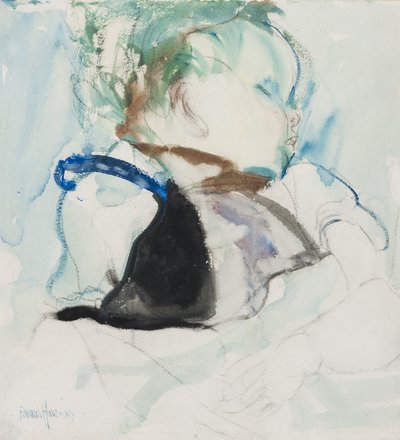 Bambino che dorme, c.1905 (inchiostro e acquerello su carta) da Frances Hodgkins
