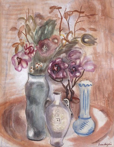 Natura morta con fiori e vasi da Frances Hodgkins