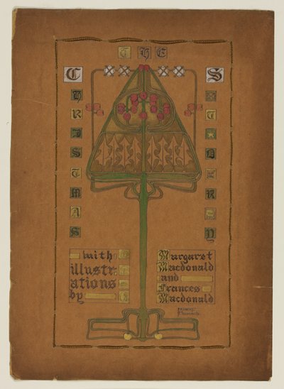 Pagina del Titolo per "La Storia di Natale", 1895-96 da Frances Macdonald