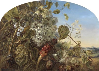Una siepe autunnale vicino a Carisbrooke, 1864 da Frances Minns