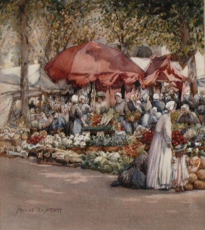 Giorno di mercato, nord della Francia c.1910 da Frances Nesbitt