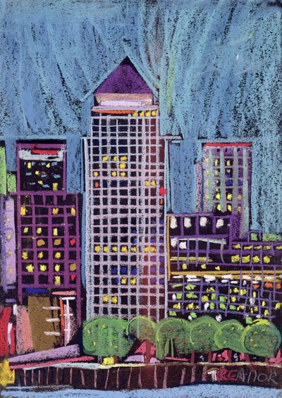Canary Wharf nei Docklands di Londra da Frances Treanor
