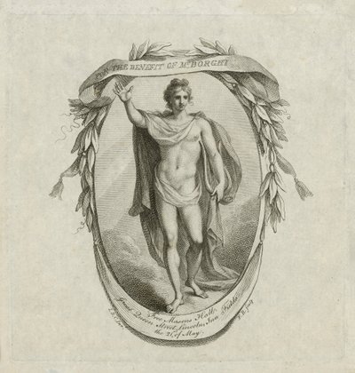 Biglietto del concerto: a beneficio del signor Borghi da Francesco (after) Bartolozzi