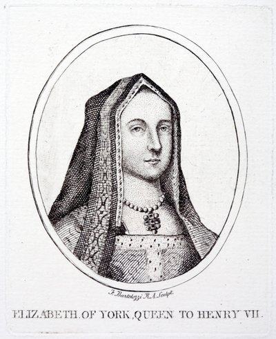 Elisabetta di York, Regina Consorte di Re Enrico VII (incisione) da Francesco (after) Bartolozzi