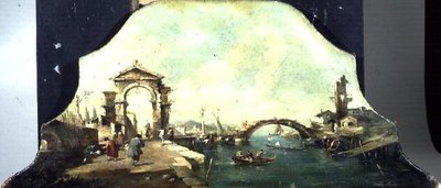 Capriccio veduta del porto veneziano da Francesco (after) Guardi