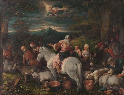 Abramo lascia Haran da Francesco (attr. to) Bassano