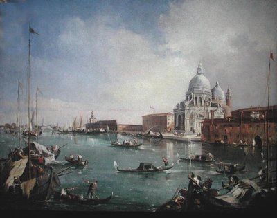 Il Canal Grande con vista su Santa Maria della Salute e la Dogana da Francesco (attr. to) Guardi
