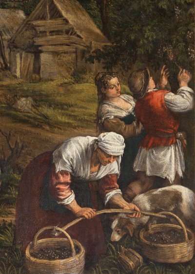 Raccolta (Mosè riceve i Dieci Comandamenti) (dettaglio) da Francesco Bassano