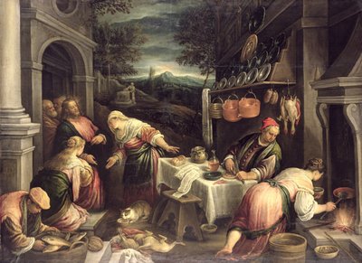 Gesù con Maria e Marta da Francesco Bassano