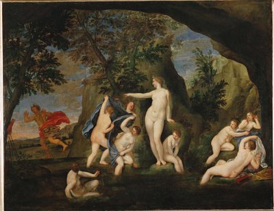 Acteon metamorphose en cerf - Actaion si è trasformato in un cervo ... da Francesco Albani