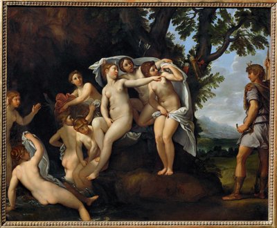 Acteon metamorphose en cerf - Actaion si è trasformato in un cervo ... da Francesco Albani