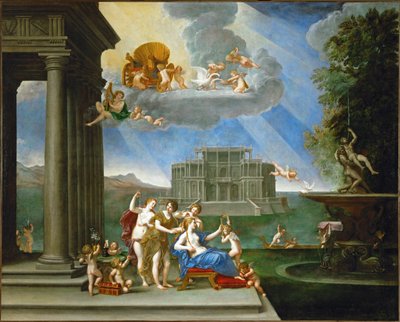 La toilette di Venere - Venere alla sua toilette ... da Francesco Albani