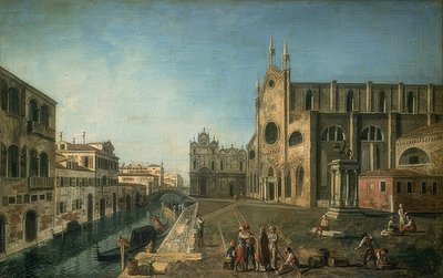 Veduta di Venezia con la chiesa dei Santi Giovanni e Paolo da Francesco Albotto